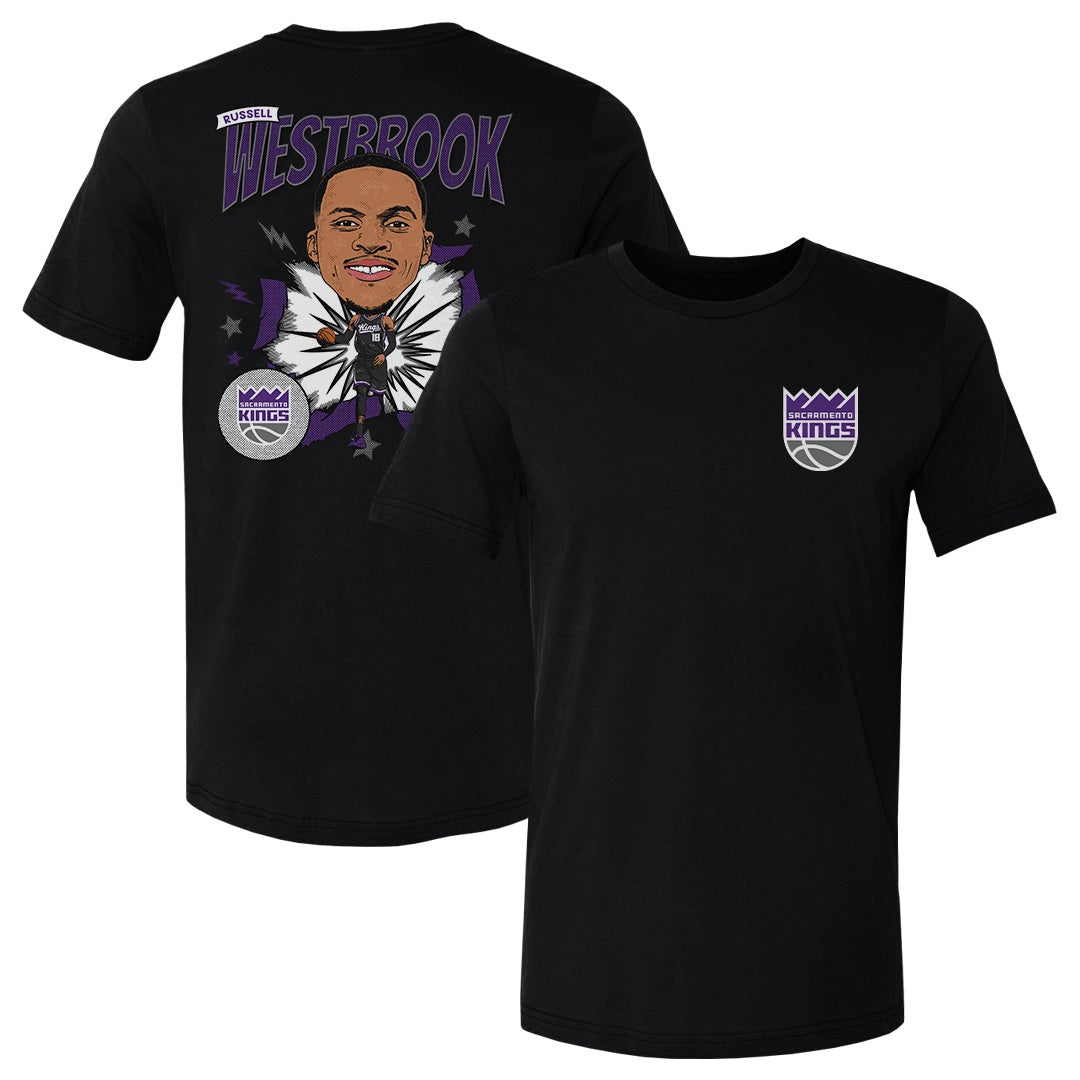 Russell Westbrook Sacramento Kings Caricature F&B WHT