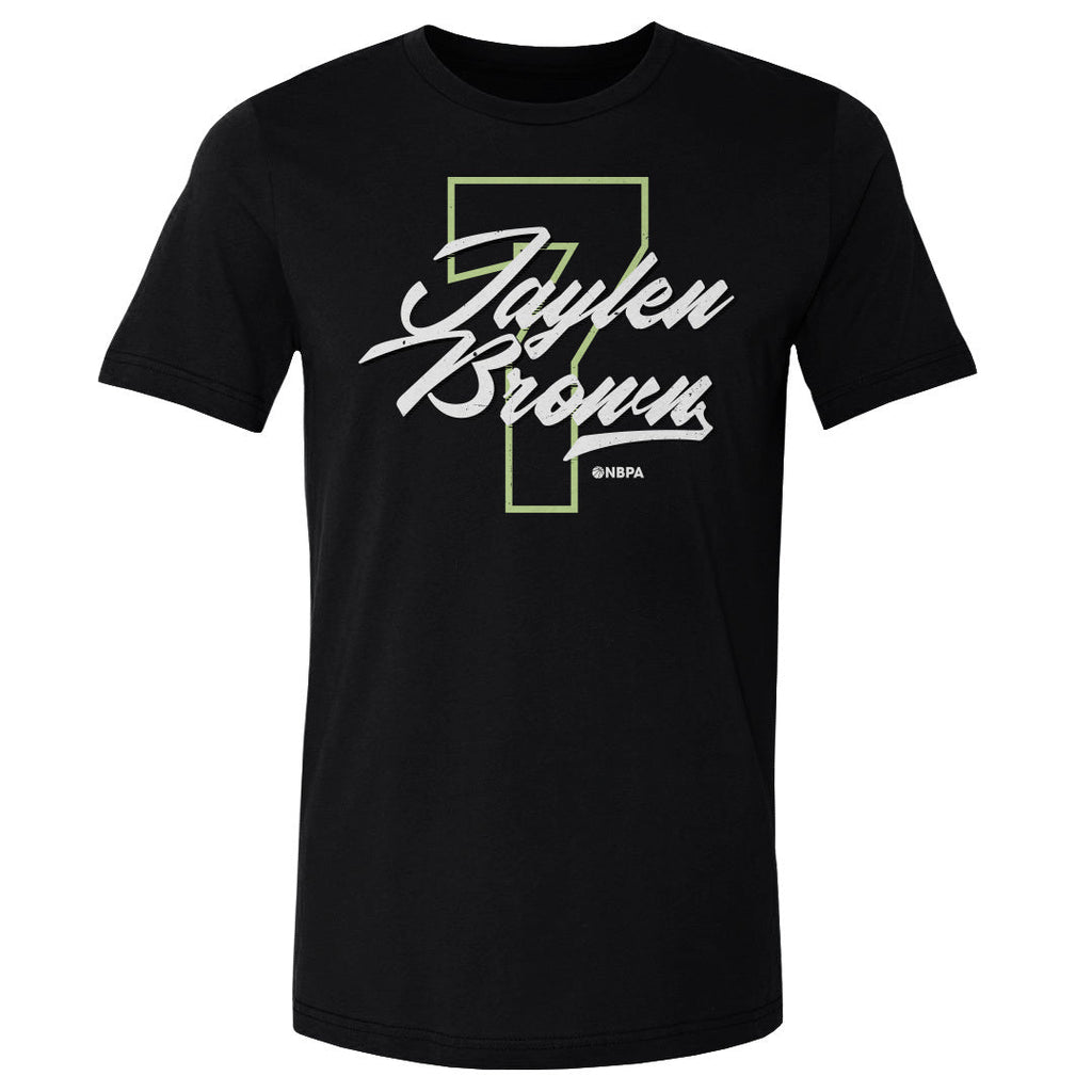 Jaylen Brown Boston Number Script WHT