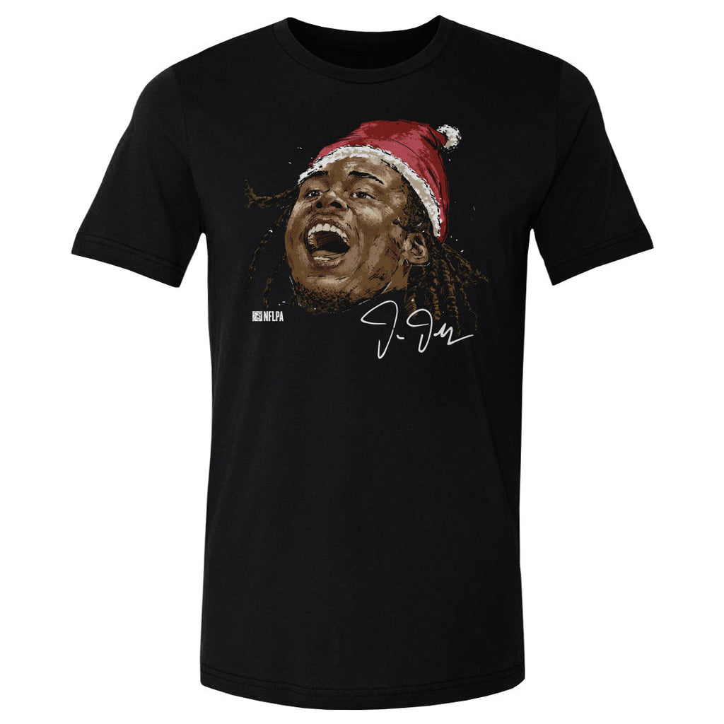 Justin Jefferson Minnesota Portrait Santa Hat WHT