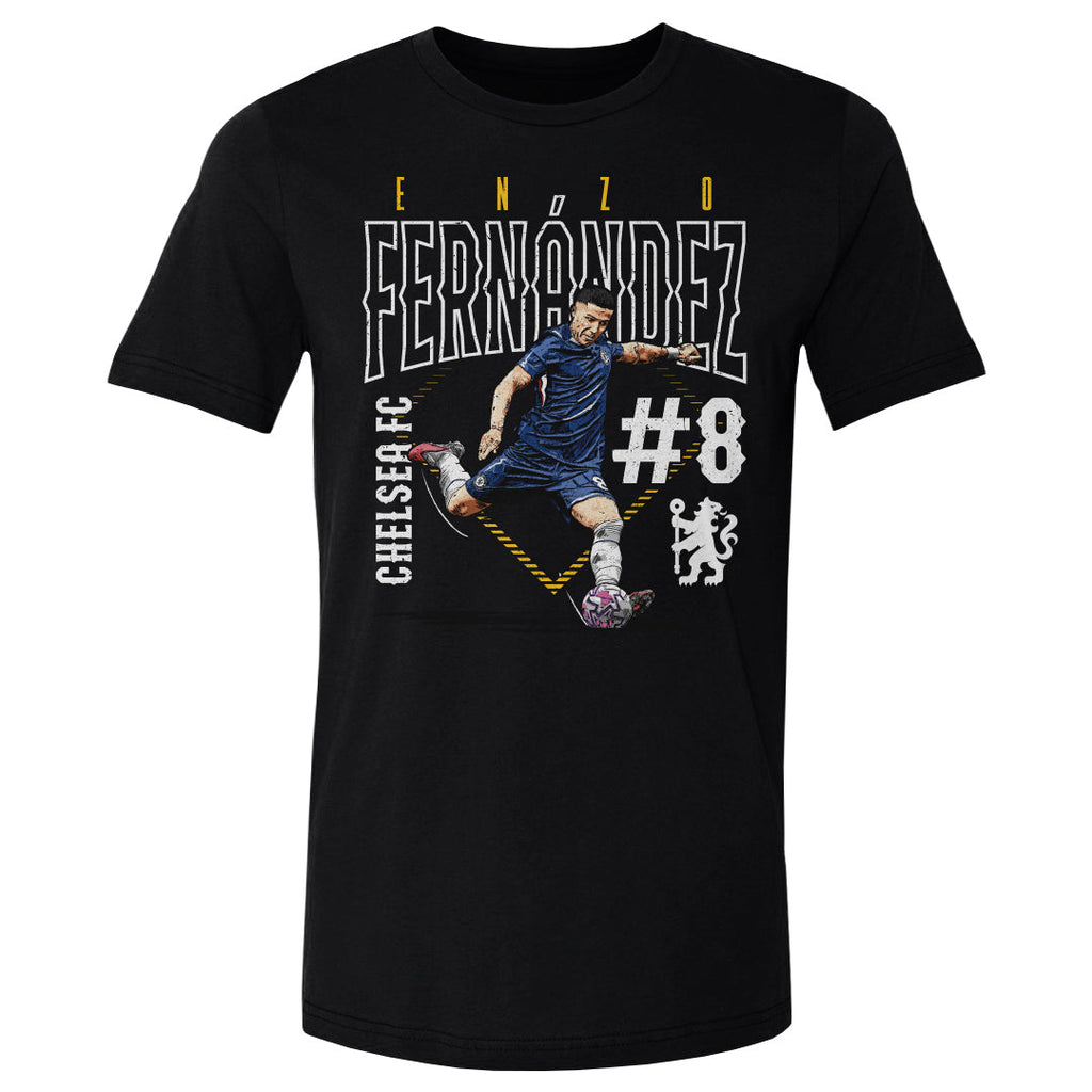 Enzo Fernandez Chelsea FC Outline Number WHT