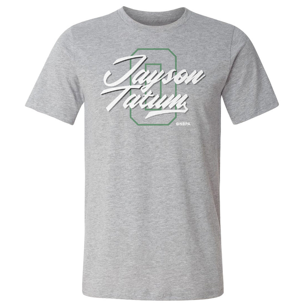Jayson Tatum Boston Number Script WHT