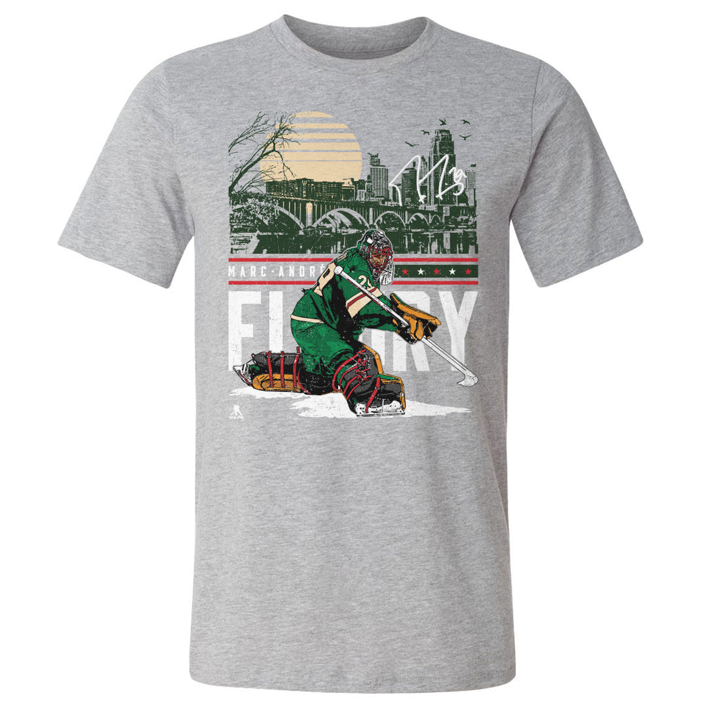 Marc-Andre Fleury Minnesota City Skyline WHT
