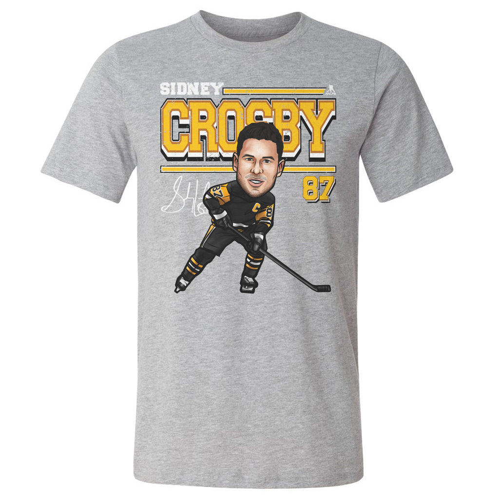 Sidney Crosby Pittsburgh Cartoon WHT