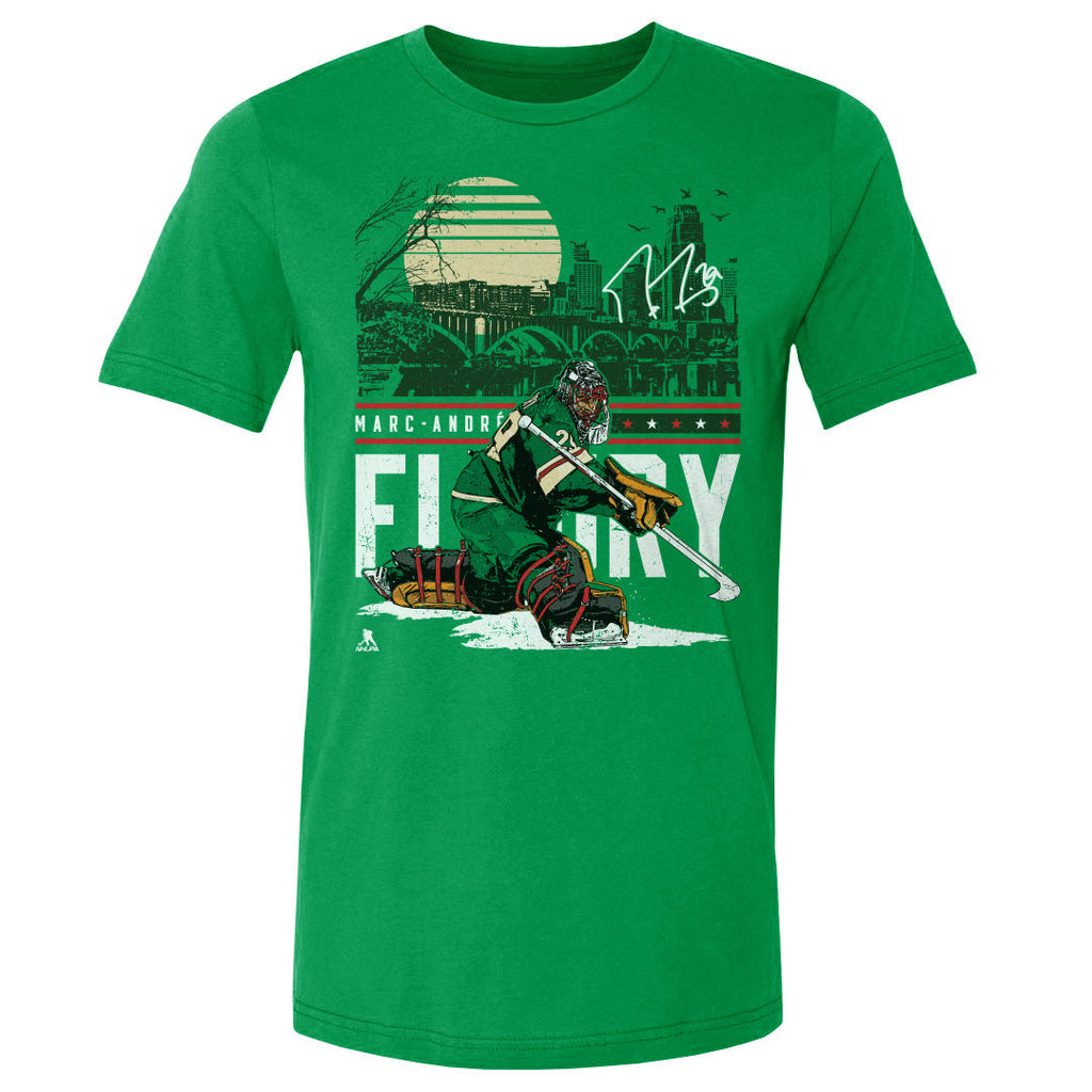 Marc-Andre Fleury Minnesota City Skyline WHT