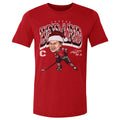 Connor Bedard Chicago Cartoon Santa Hat WHT