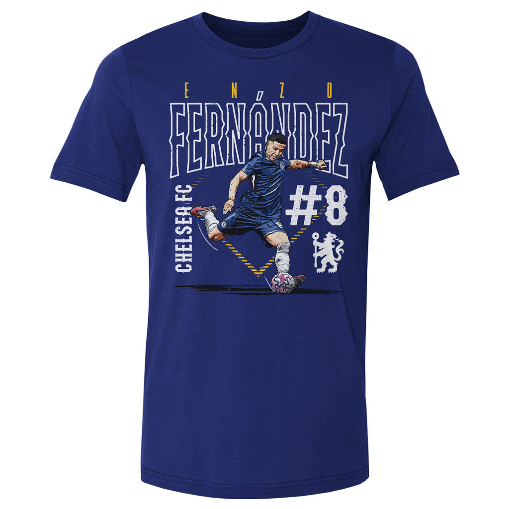 Enzo Fernandez Chelsea FC Outline Number WHT