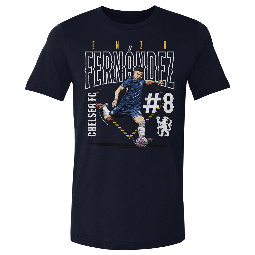 Enzo Fernandez Chelsea FC Outline Number WHT