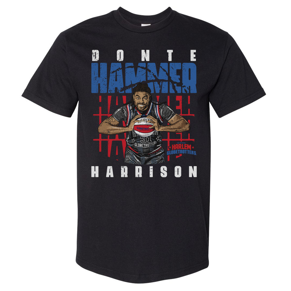 Hammer Harrison Harlem Globetrotters Pose WHT