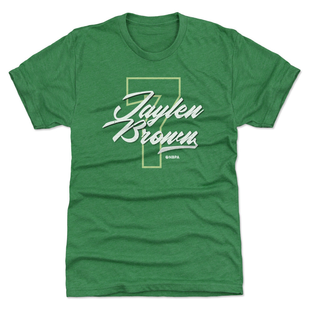 Jaylen Brown Boston Number Script WHT