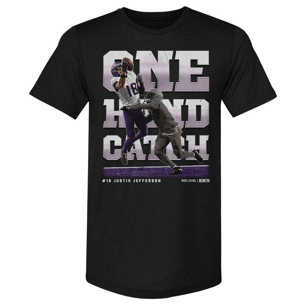 Justin Jefferson Minnesota One Hand Catch WHT