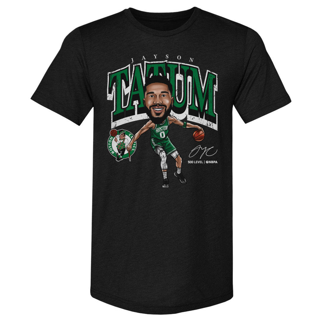 Jayson Tatum Boston Celtics Cartoon WHT