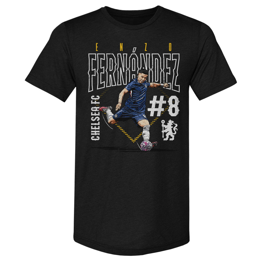 Enzo Fernandez Chelsea FC Outline Number WHT