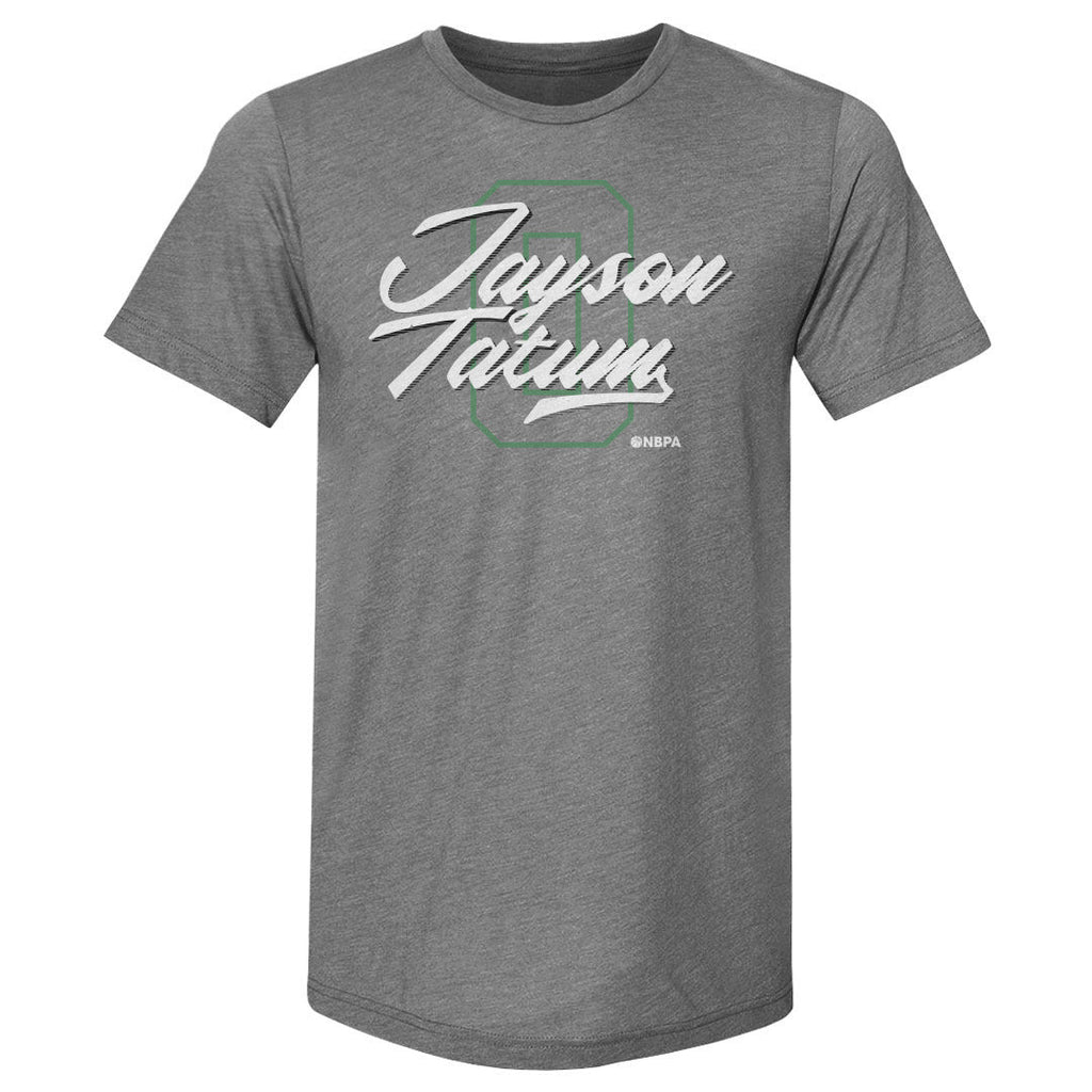 Jayson Tatum Boston Number Script WHT