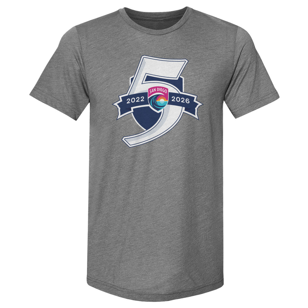 San Diego Wave FC 5 Seasons Logo WHT