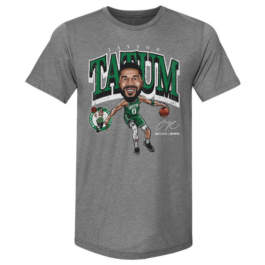 Jayson Tatum Boston Celtics Cartoon WHT