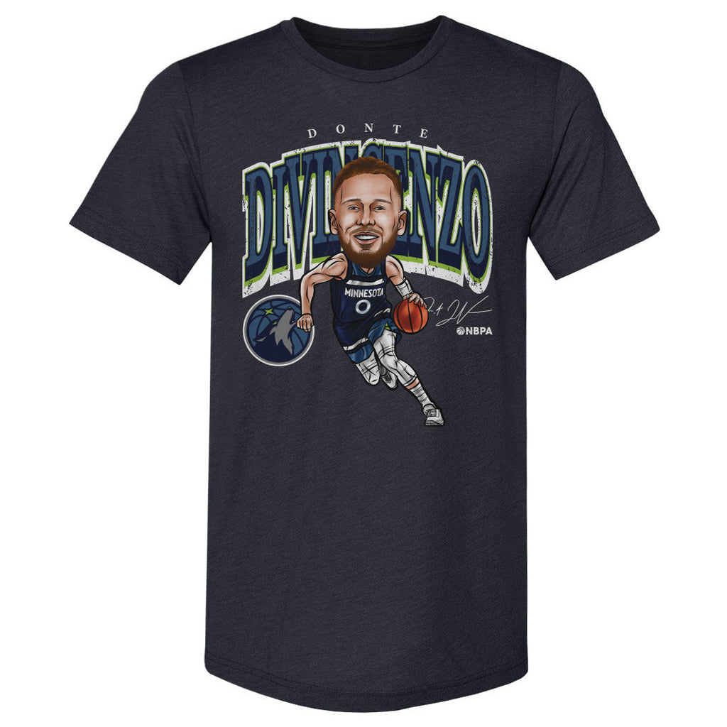 Donte DiVincenzo Minnesota Timberwolves Cartoon NBA WHT