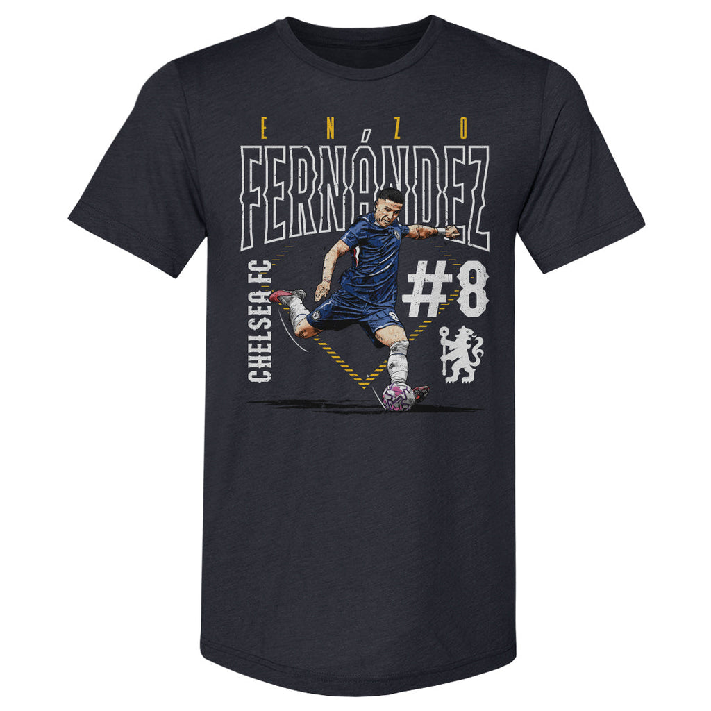 Enzo Fernandez Chelsea FC Outline Number WHT
