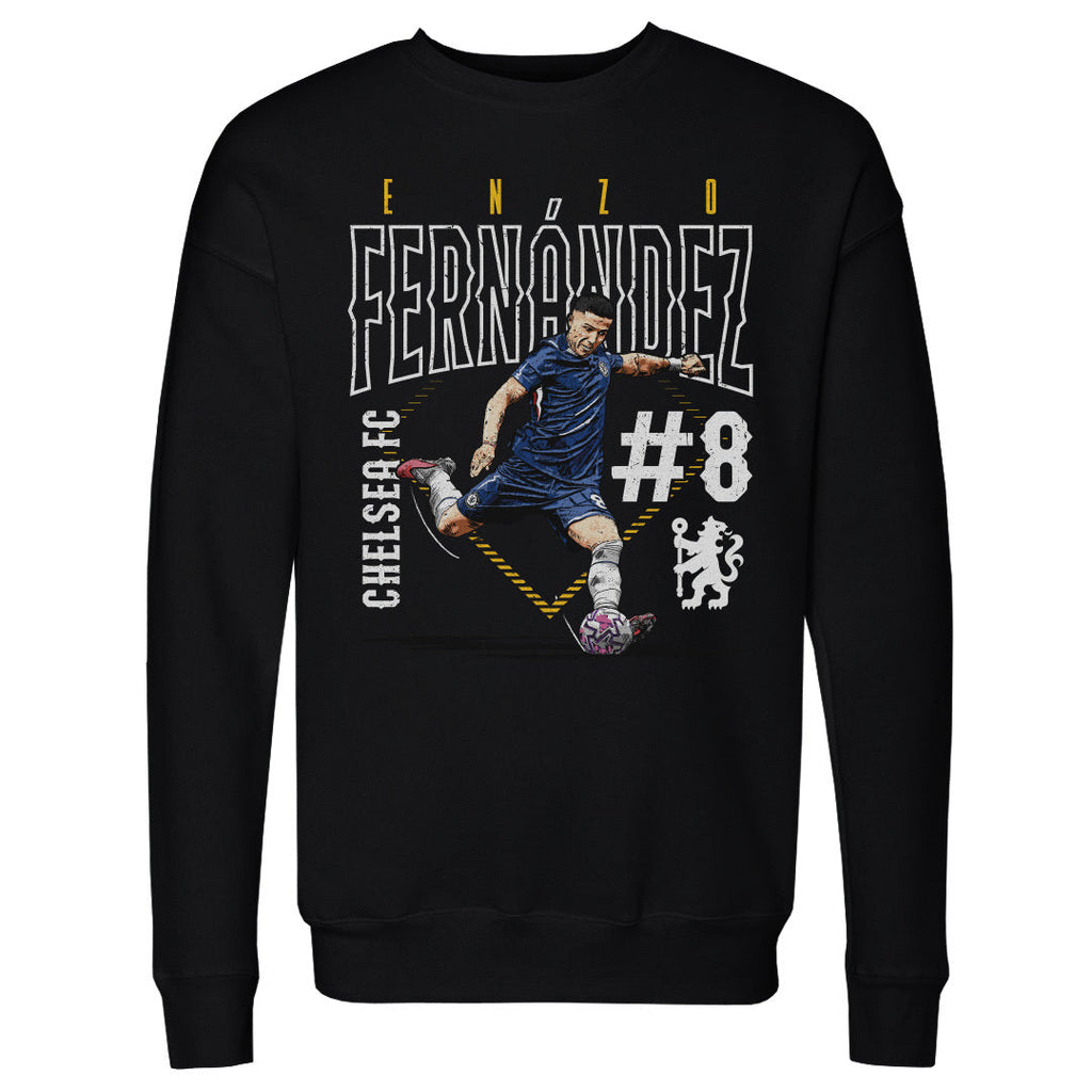Enzo Fernandez Chelsea FC Outline Number WHT