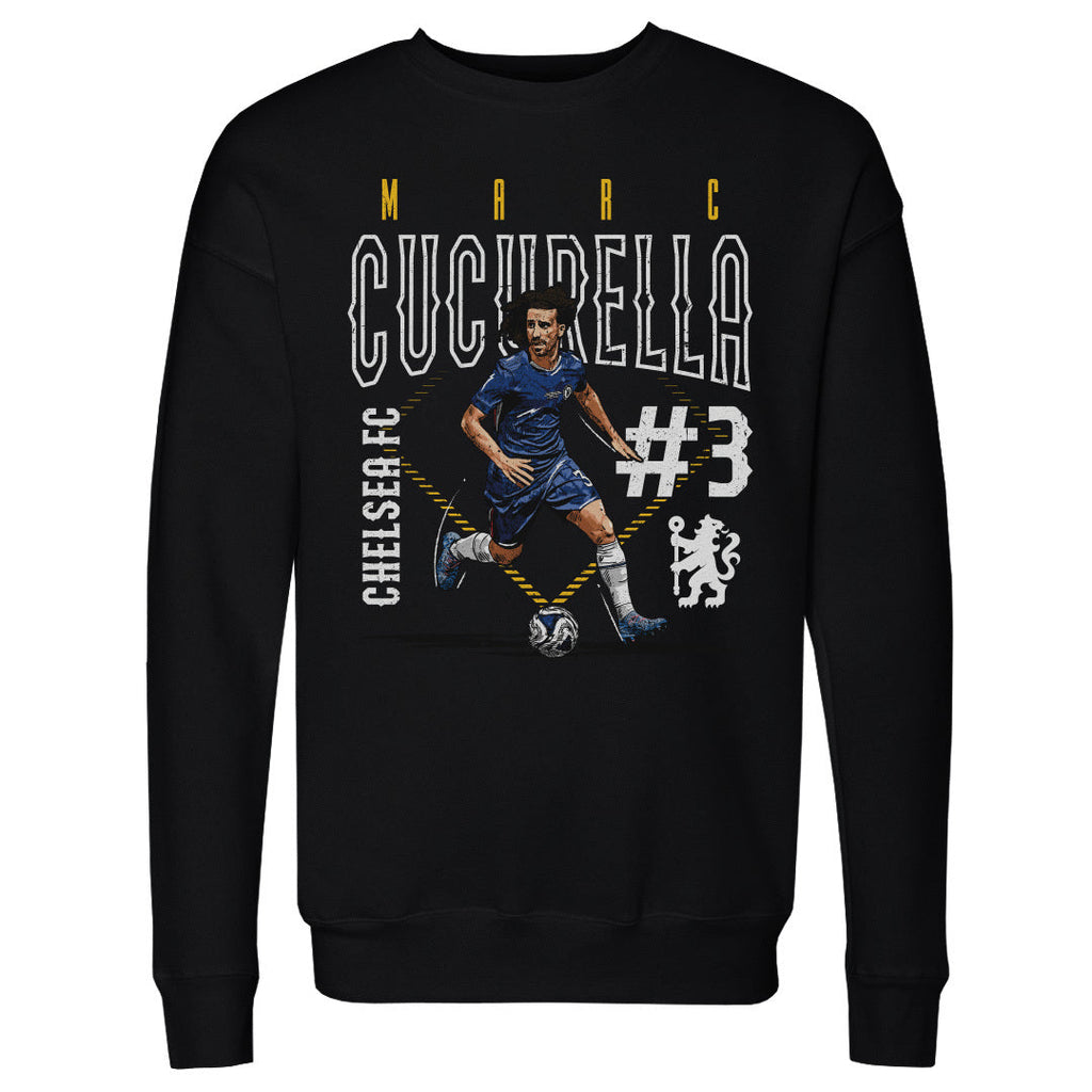 Marc Cucurella Chelsea FC Outline Number WHT