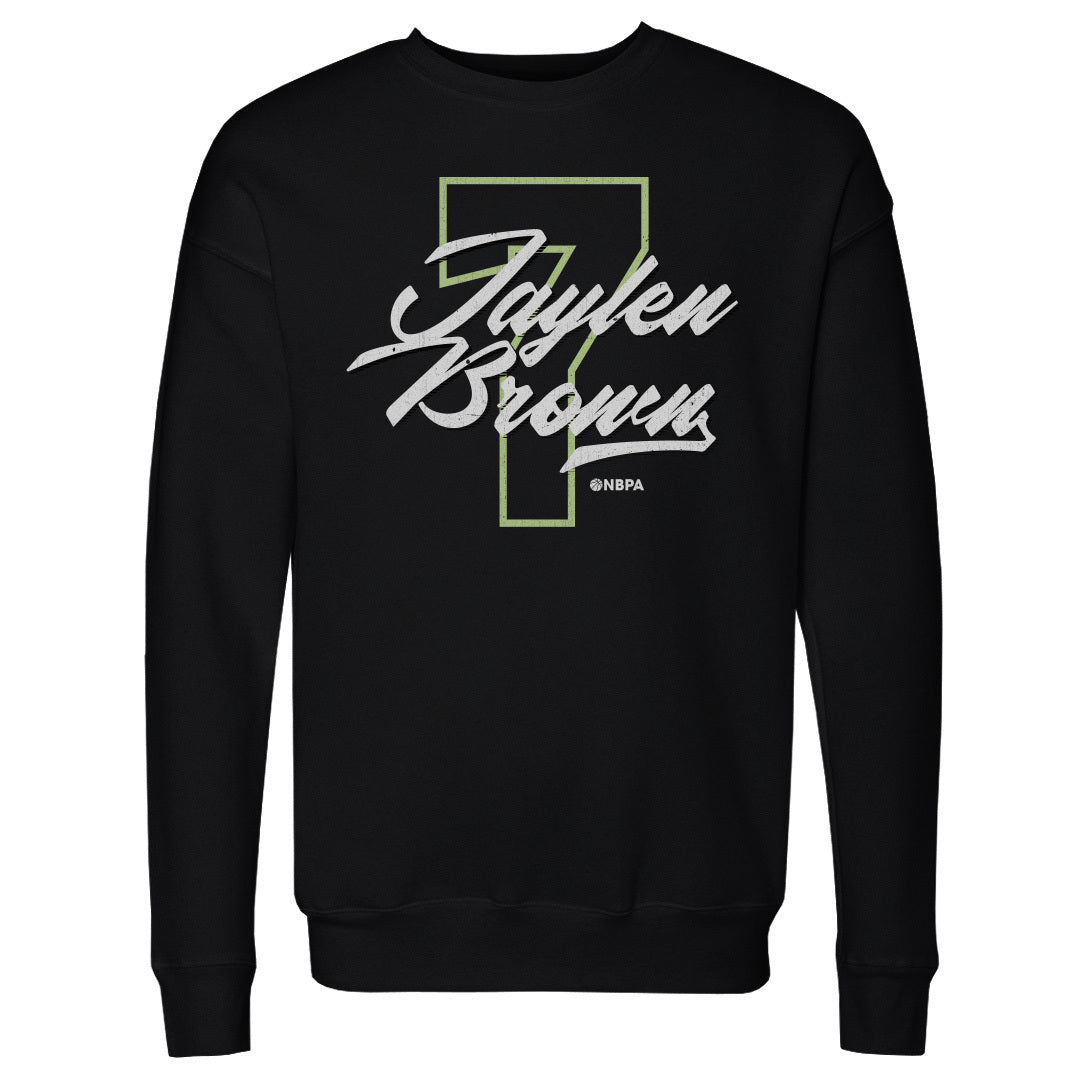Jaylen Brown Boston Number Script WHT