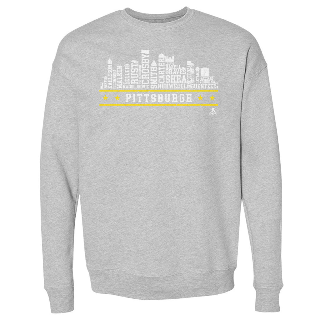 Pittsburgh Hockey Roster Skyline 23 WHT