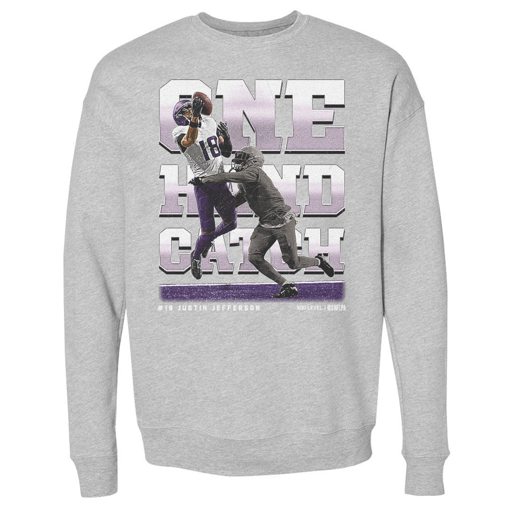 Justin Jefferson Minnesota One Hand Catch WHT