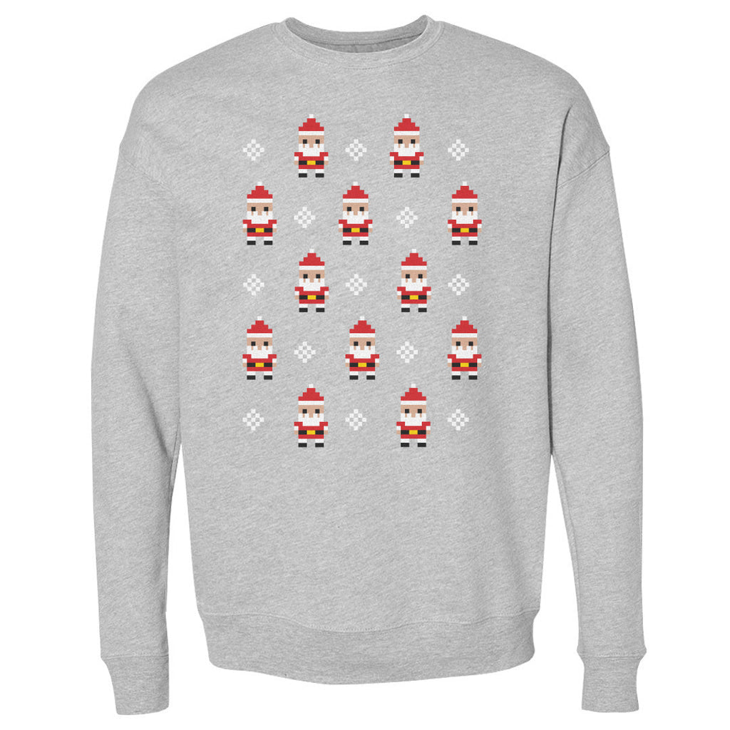 Christmas 8-bit Santas WHT