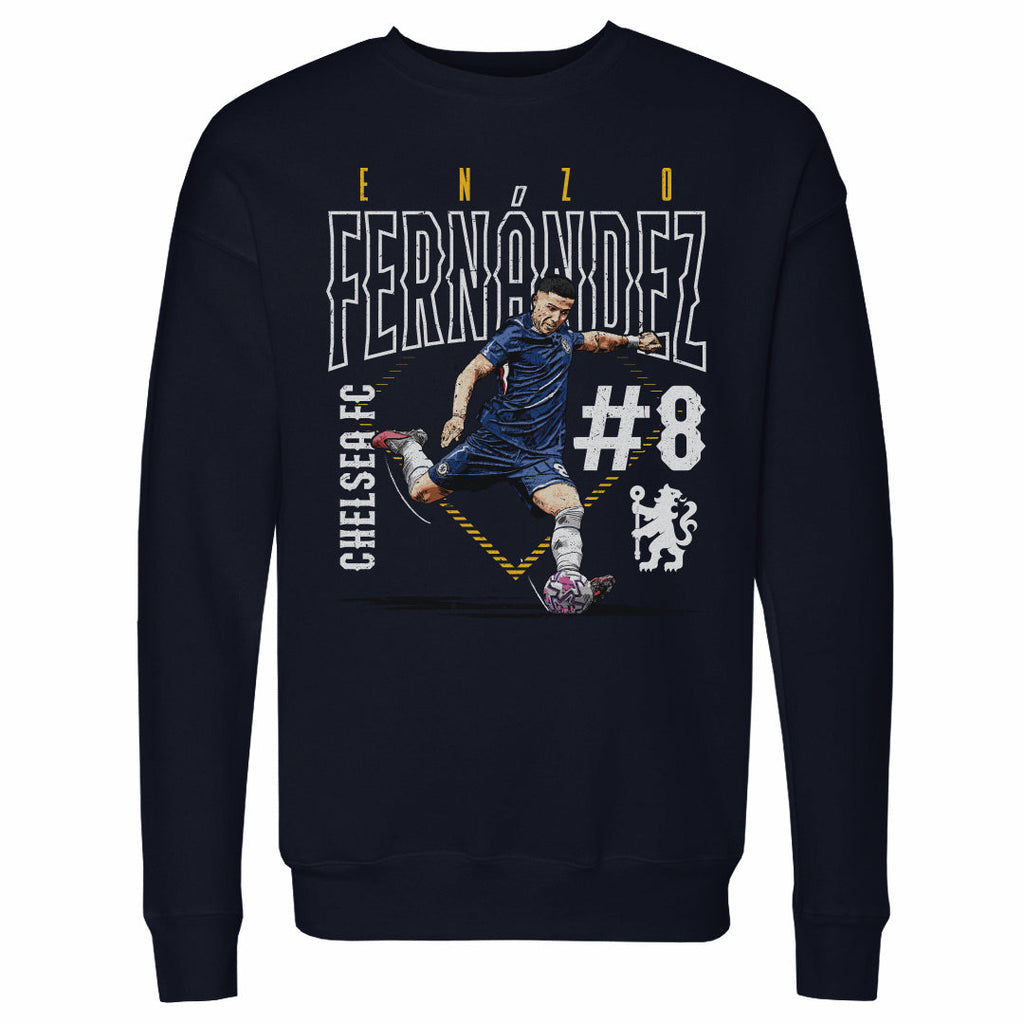 Enzo Fernandez Chelsea FC Outline Number WHT