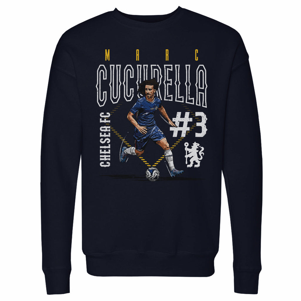 Marc Cucurella Chelsea FC Outline Number WHT