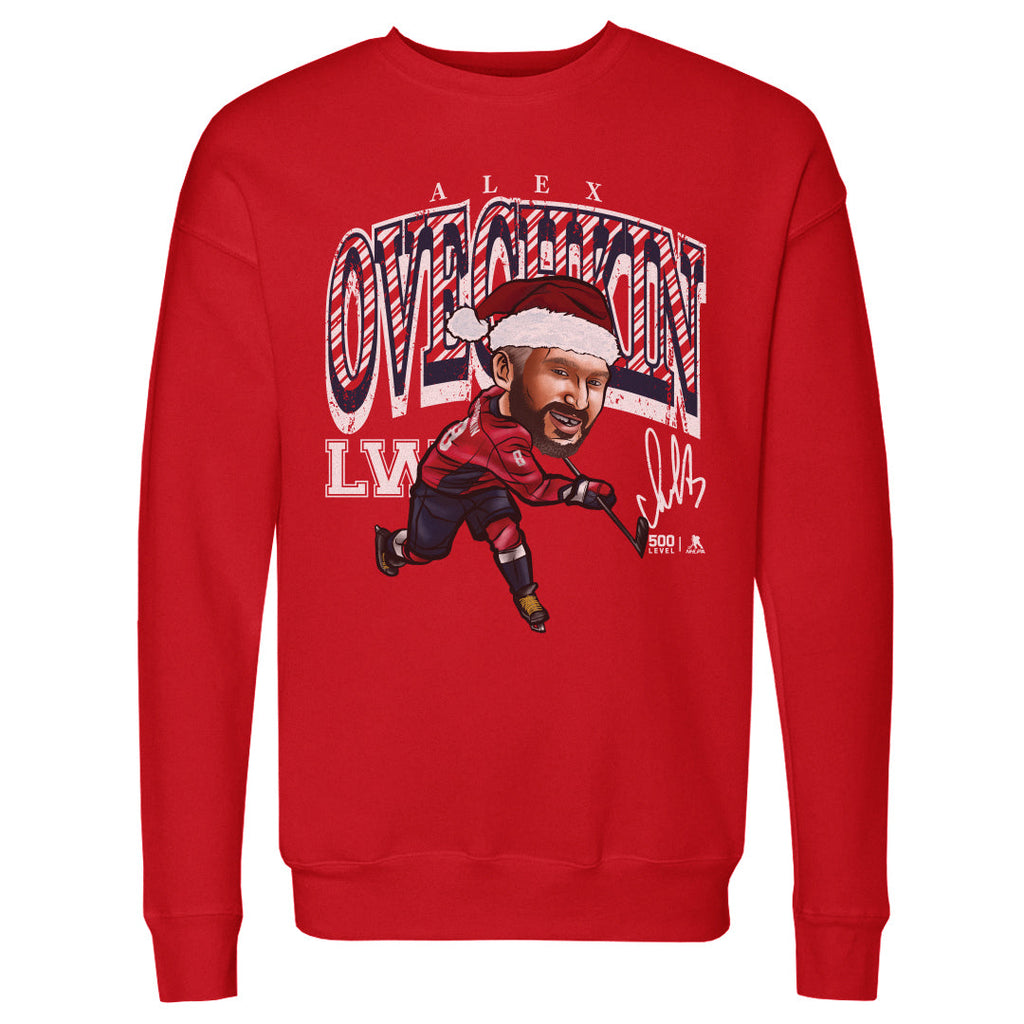 Alex Ovechkin Washington Cartoon Santa Hat WHT