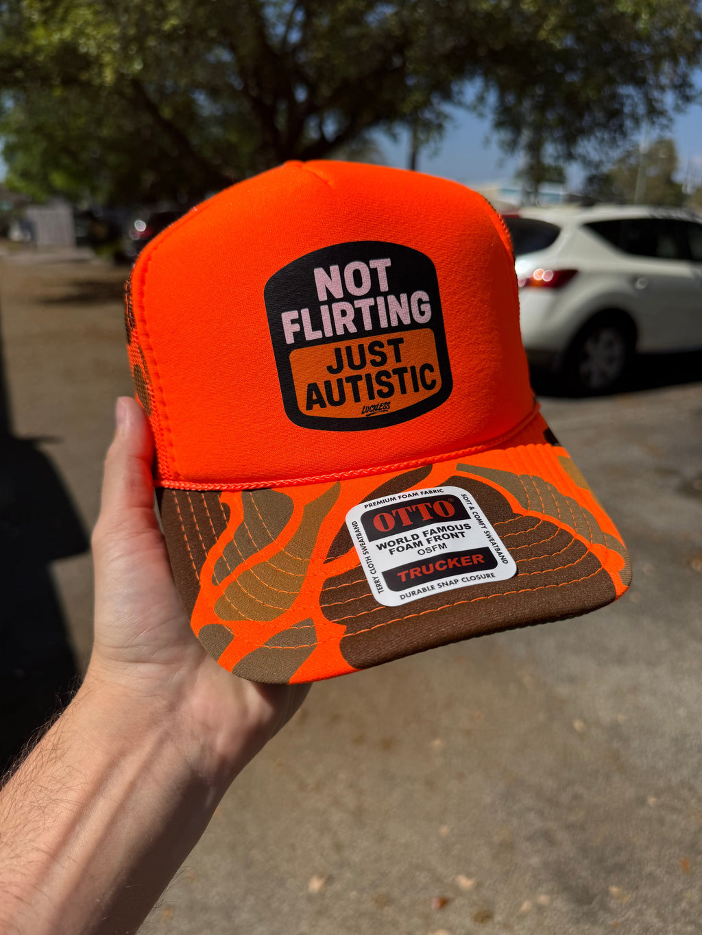 Not Flirting Just Autistic Trucker Hat