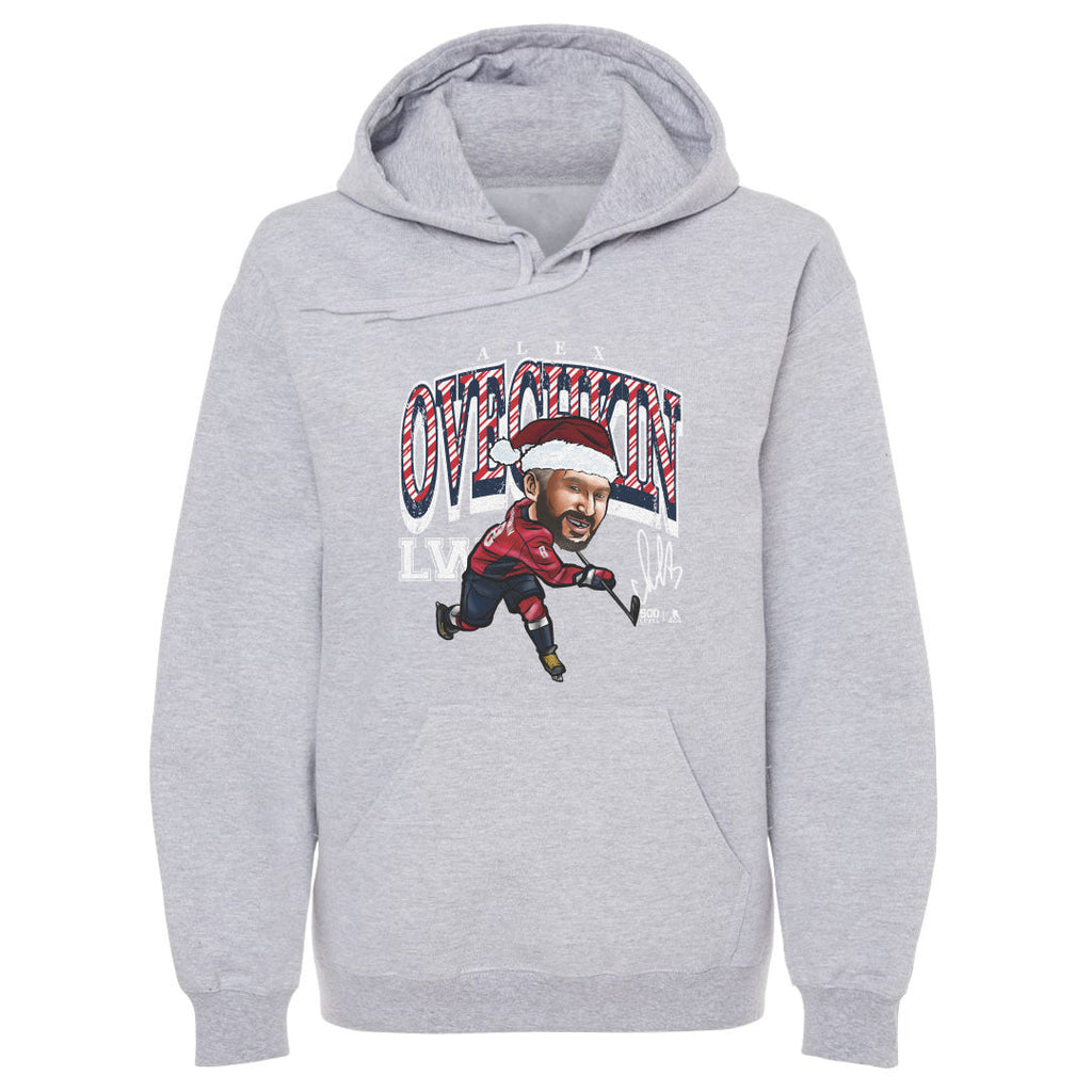 Alex Ovechkin Washington Cartoon Santa Hat WHT