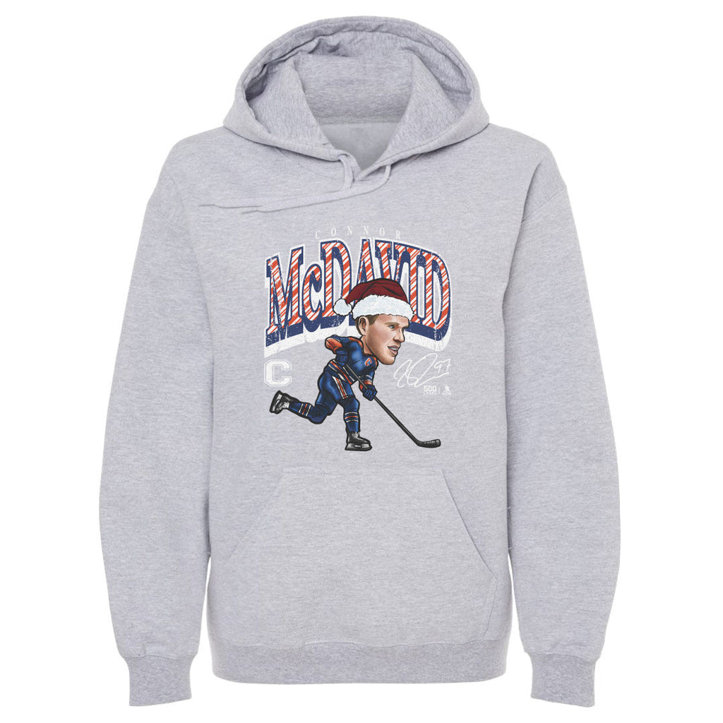 Connor McDavid Edmonton Cartoon Santa Hat WHT