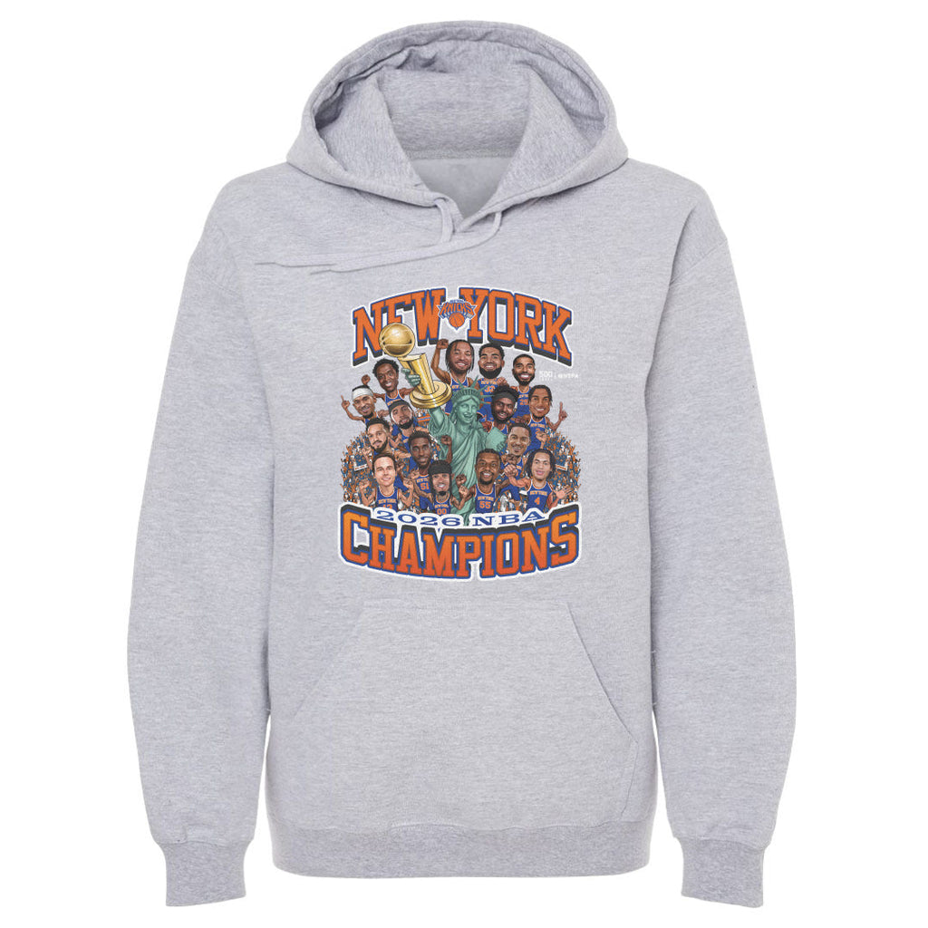 New York Knicks NBA Finals 2026 Champions Caricature WHT