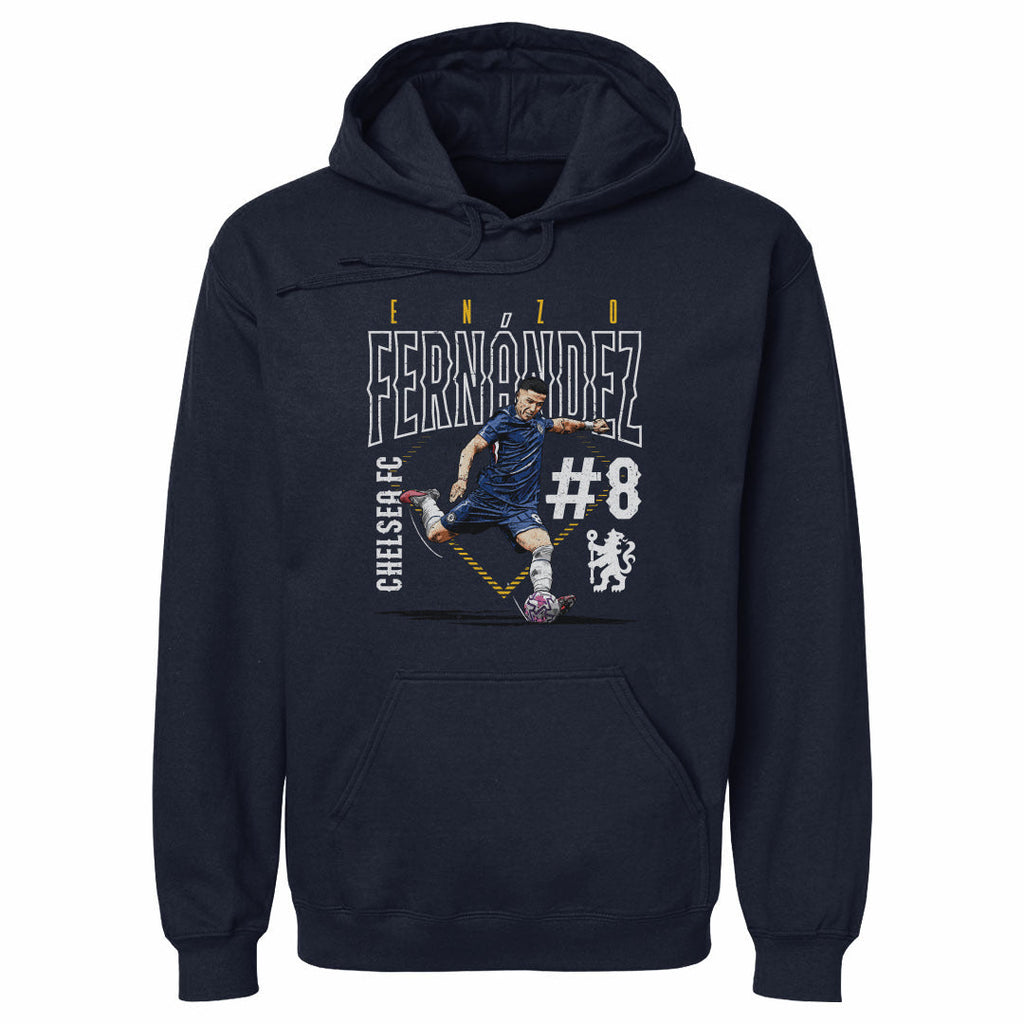 Enzo Fernandez Chelsea FC Outline Number WHT
