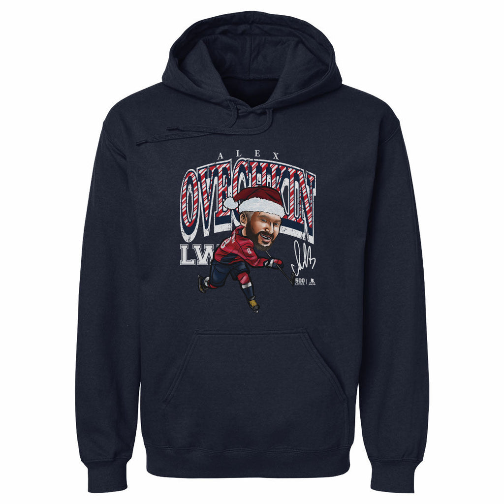 Alex Ovechkin Washington Cartoon Santa Hat WHT