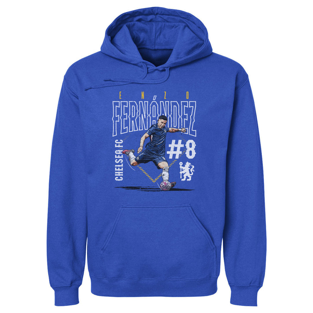 Enzo Fernandez Chelsea FC Outline Number WHT