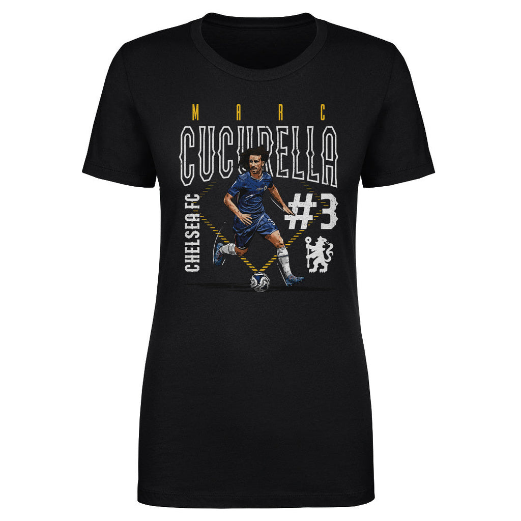 Marc Cucurella Chelsea FC Outline Number WHT