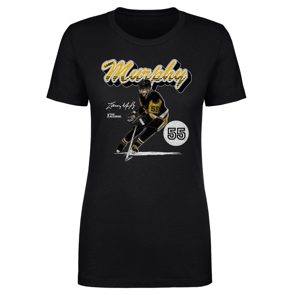 Larry Murphy Pittsburgh Retro Script WHT