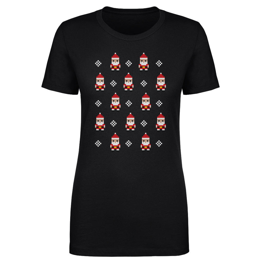Christmas 8-bit Santas WHT