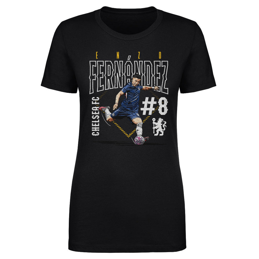 Enzo Fernandez Chelsea FC Outline Number WHT