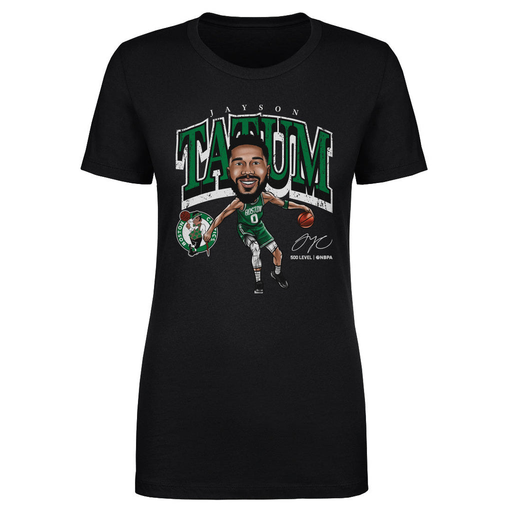 Jayson Tatum Boston Celtics Cartoon WHT