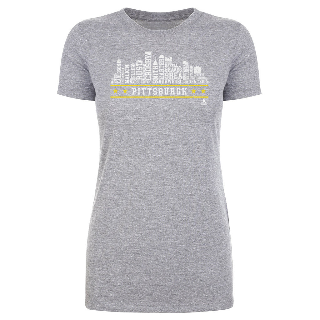 Pittsburgh Hockey Roster Skyline 23 WHT