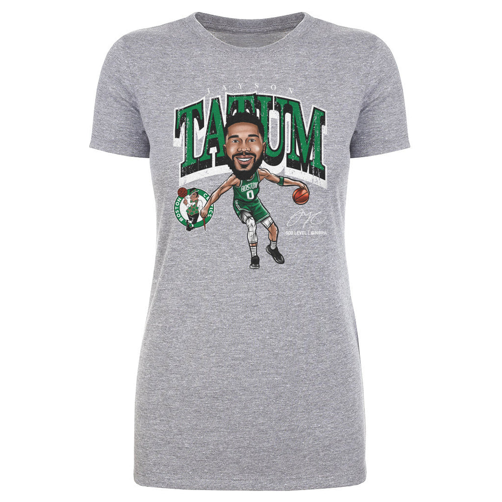 Jayson Tatum Boston Celtics Cartoon WHT