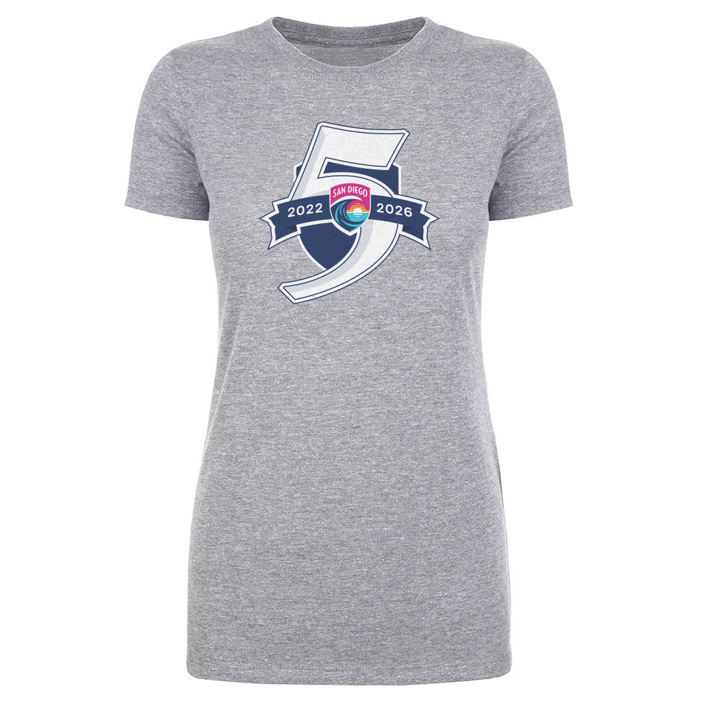 San Diego Wave FC 5 Seasons Logo WHT