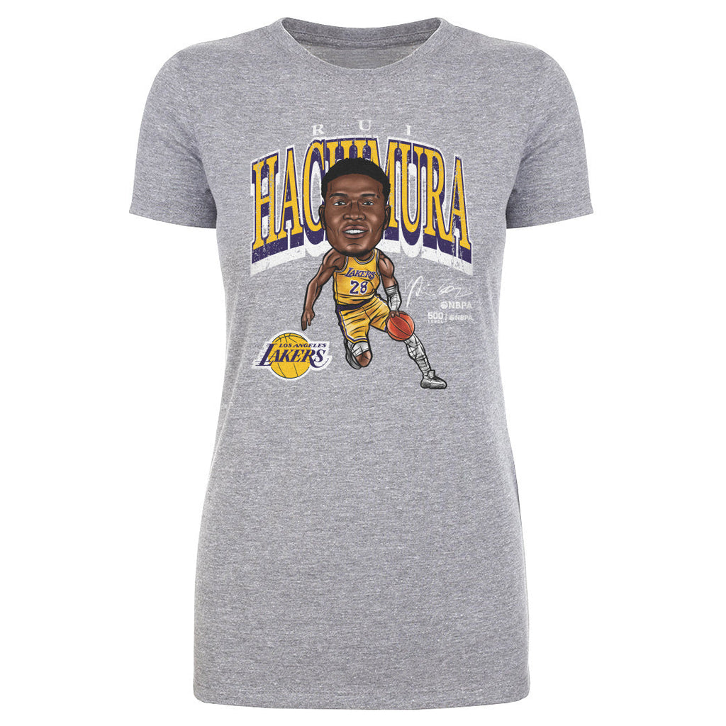 Rui Hachimura Los Angeles Lakers Cartoon WHT