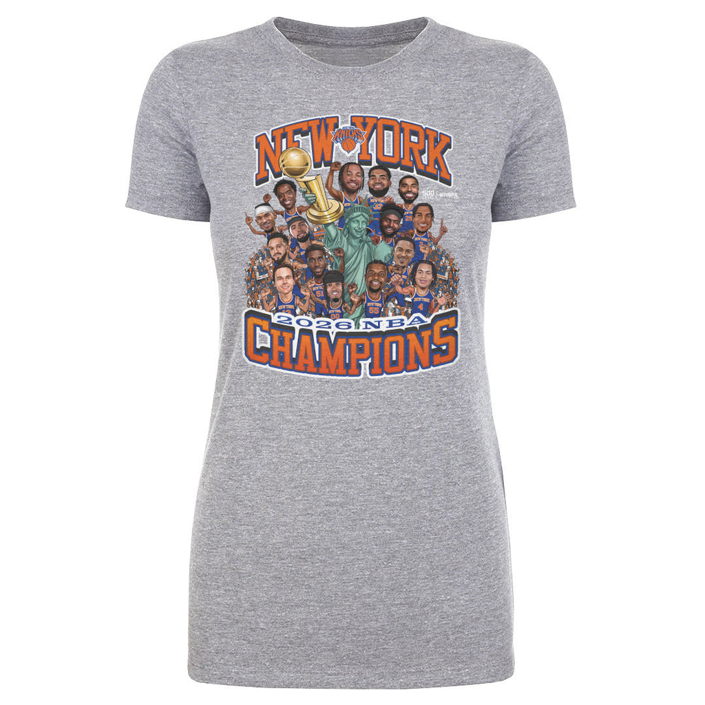 New York Knicks NBA Finals 2026 Champions Caricature WHT