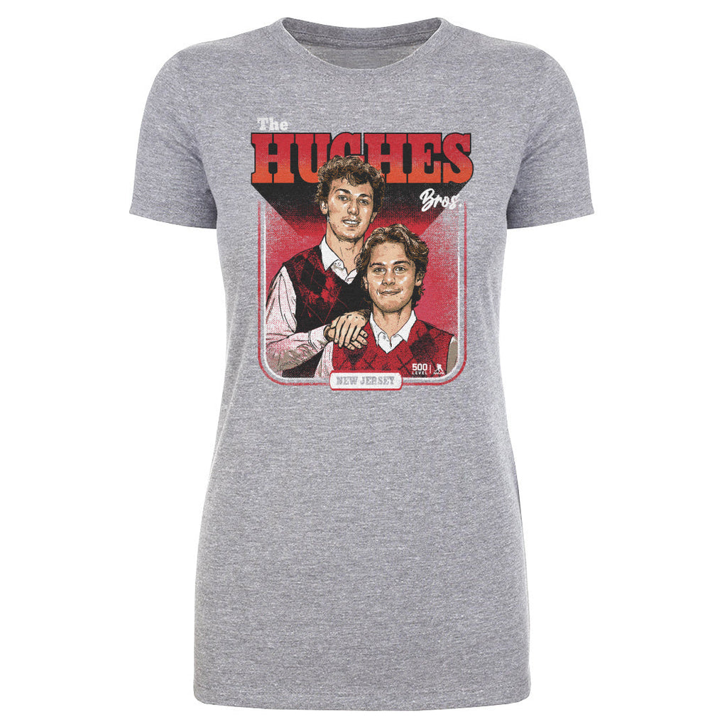 Luke Hughes & Jack Hughes New Jersey Step Brothers WHT