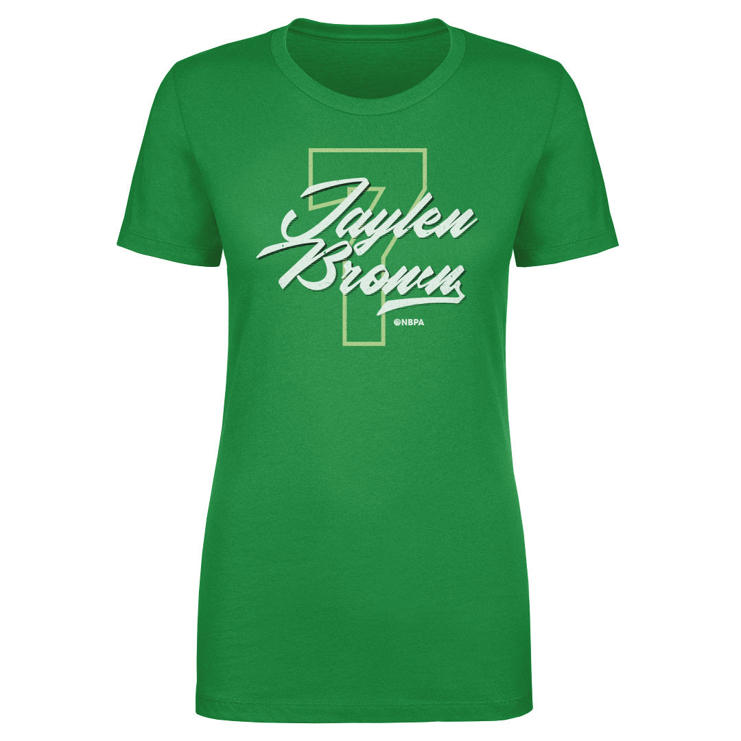 Jaylen Brown Boston Number Script WHT
