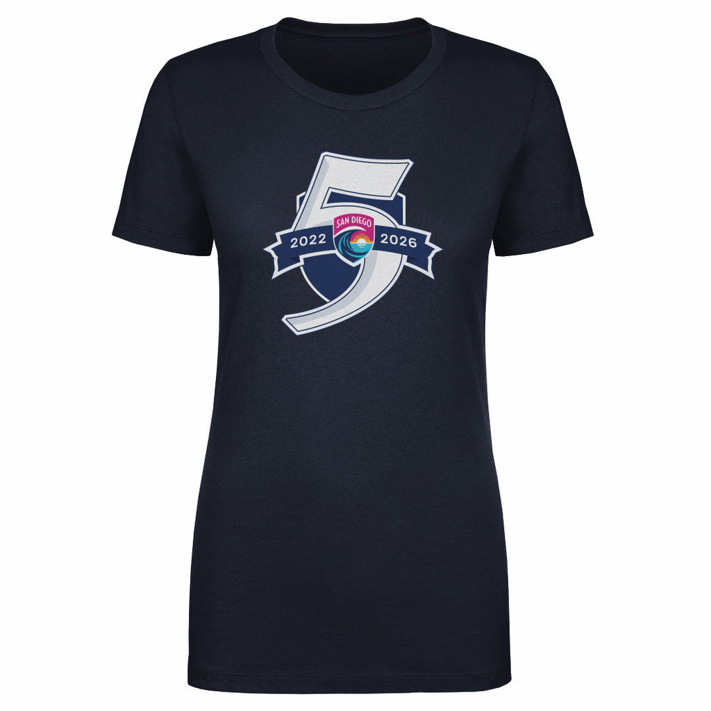 San Diego Wave FC 5 Seasons Logo WHT